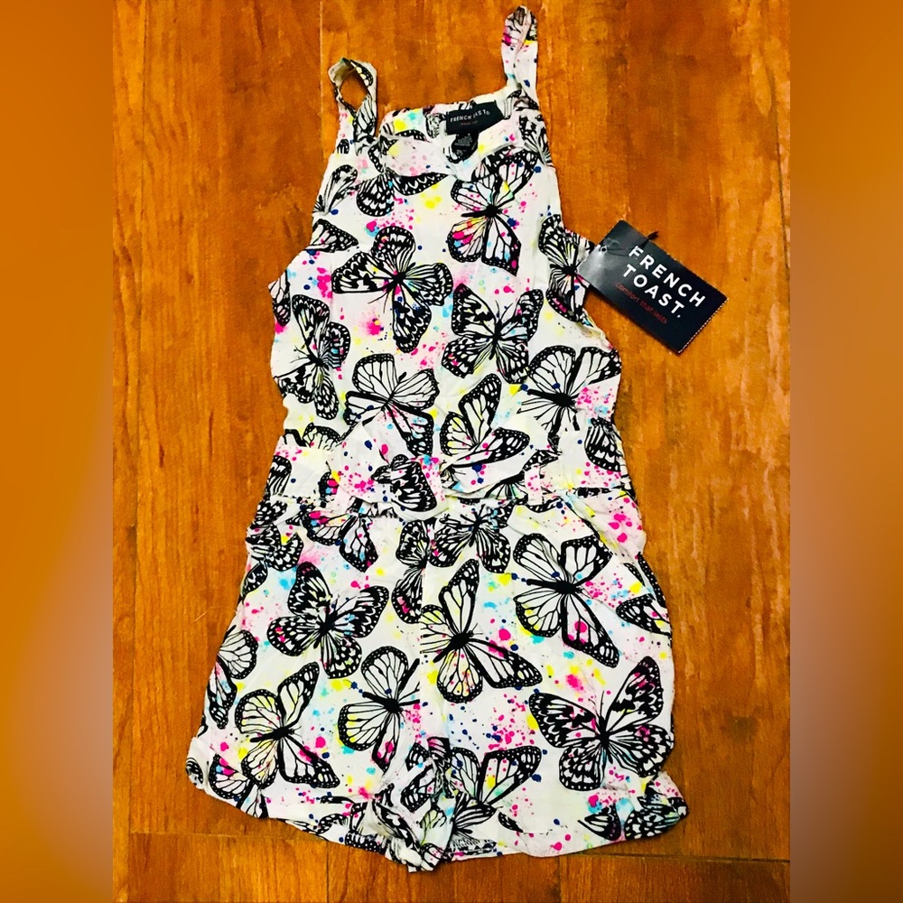 NWT French Toast Butterfly 🦋 Paint Splash Romper